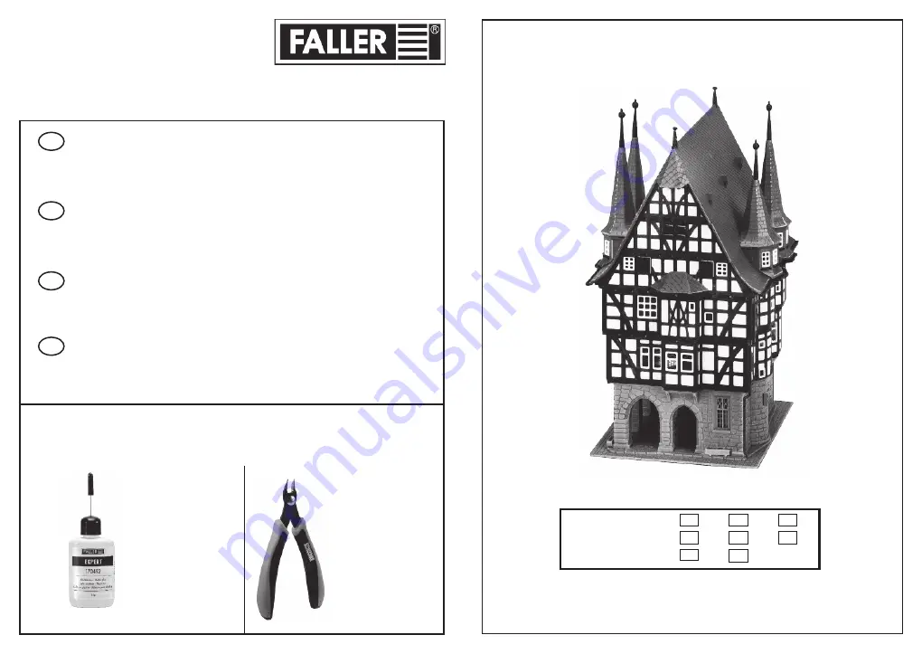 Faller ALSFELD TOWN HALL Manual Download Page 1