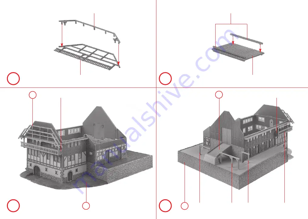 Faller Black Forest Farm With Straw Roof 232395 Assembly Instructions Manual Download Page 6