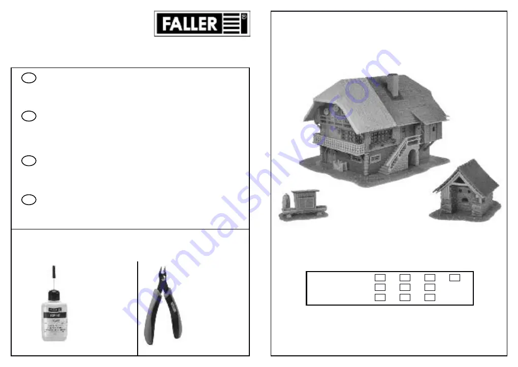 Faller BLACK FOREST FARMHOUSE Manual Download Page 1