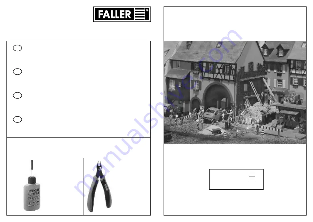 Faller CONSTRUCTION SITE SET Instructions Download Page 1