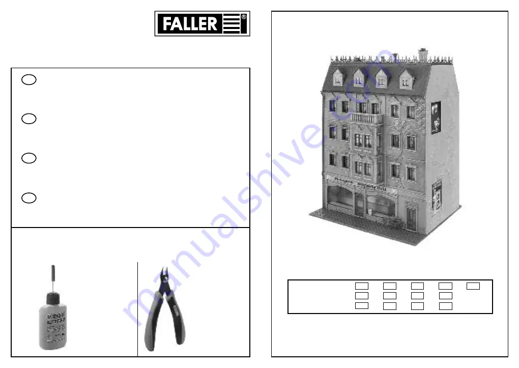 Faller DOLD TOWN BUTCHER'S SHOP Manual Download Page 1