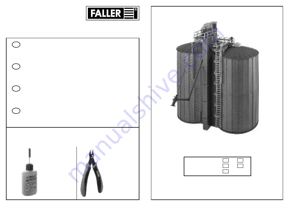 Faller Double Silo 130465/2 Assembly Instructions Manual Download Page 1