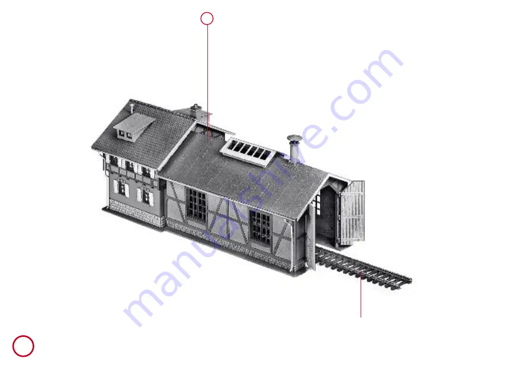 Faller ENGINE SHED WITH HOUSE Instructions Manual Download Page 8