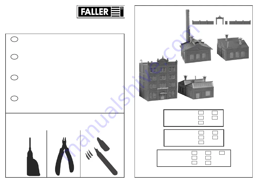 Faller FACTORY PREMISES Quick Start Manual Download Page 1