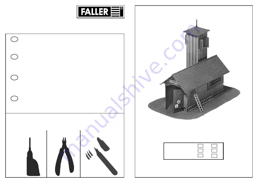 Faller Fire Brigade Engine House 131383 Assembly Instructions Download Page 1