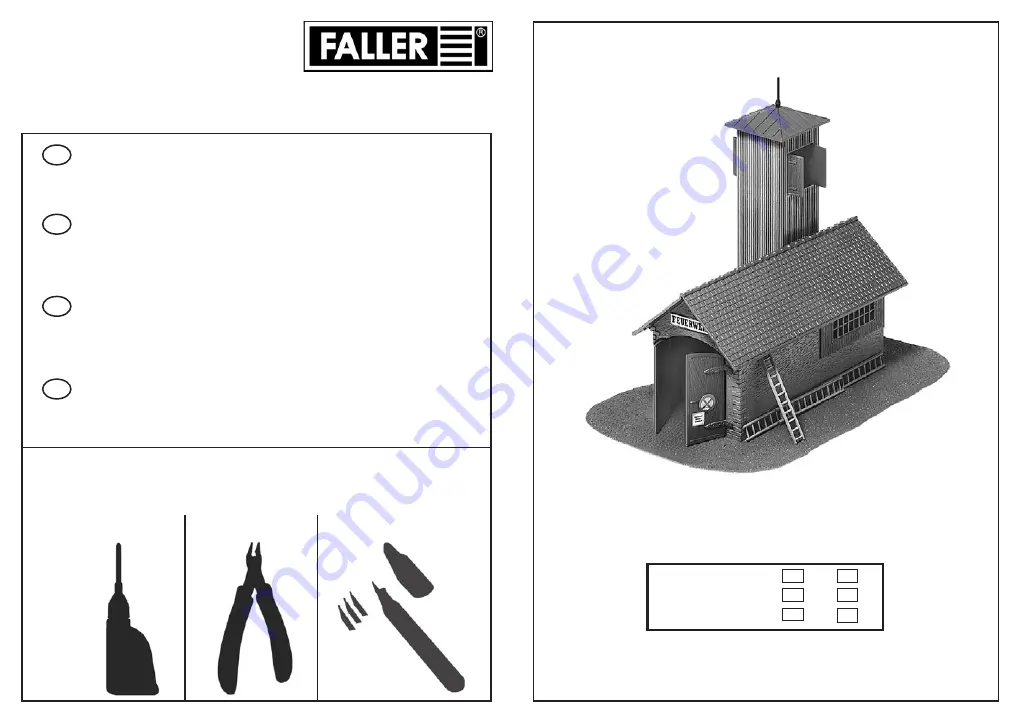 Faller FIRE BRIGADE ENGINE HOUSE Quick Start Manual Download Page 1