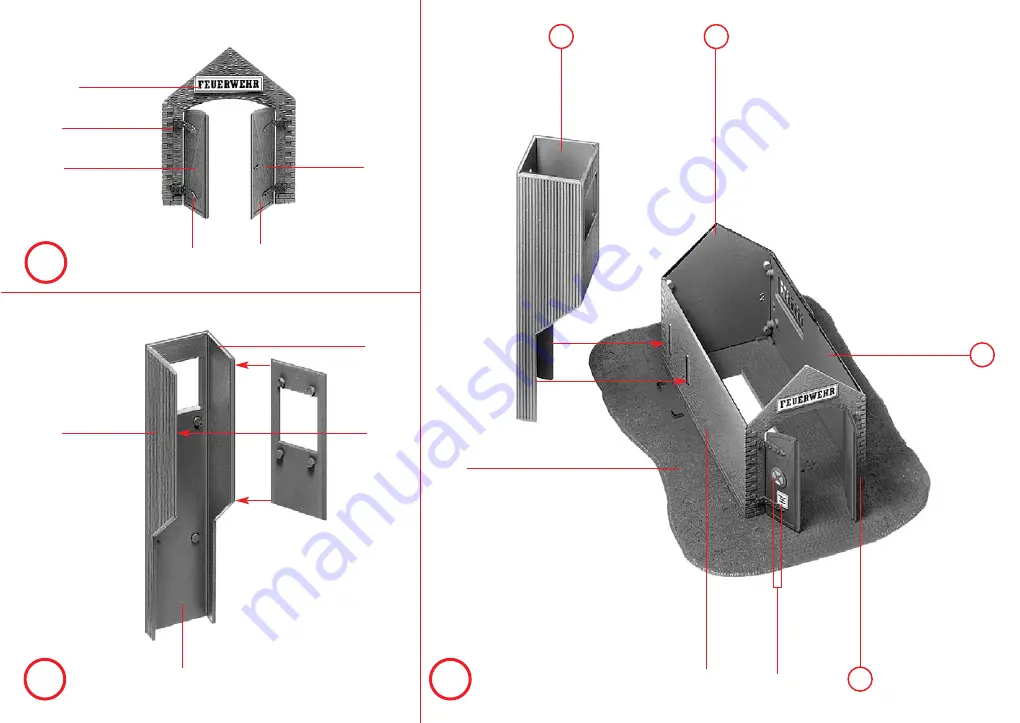 Faller FIRE BRIGADE ENGINE HOUSE Quick Start Manual Download Page 3