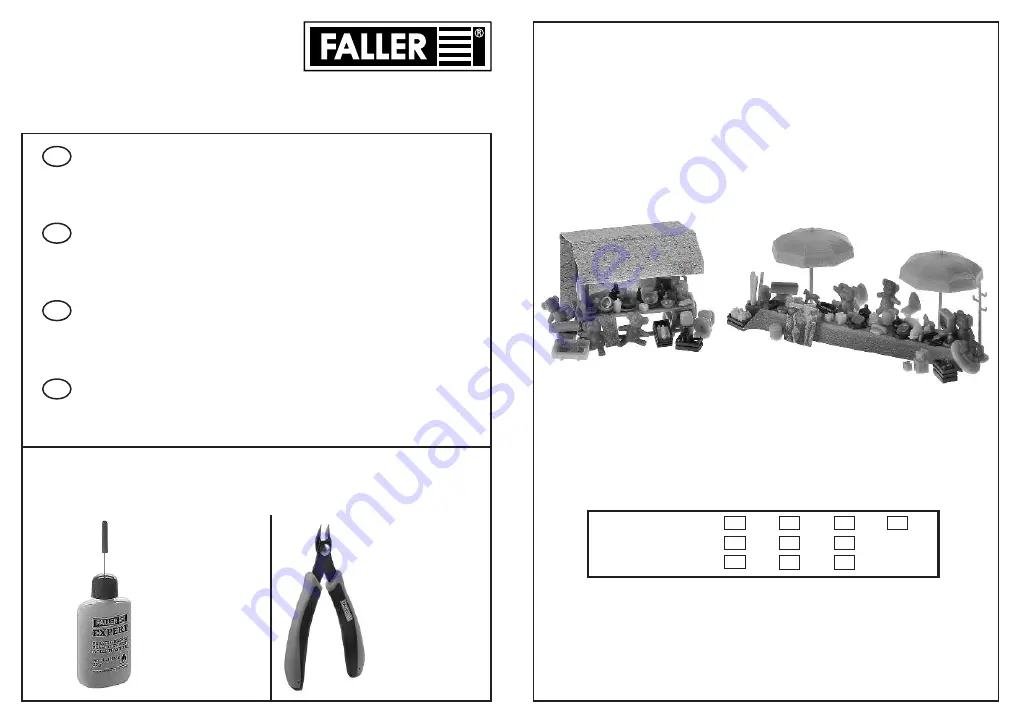 Faller FLEA MARKET SET 2 Manual Download Page 1