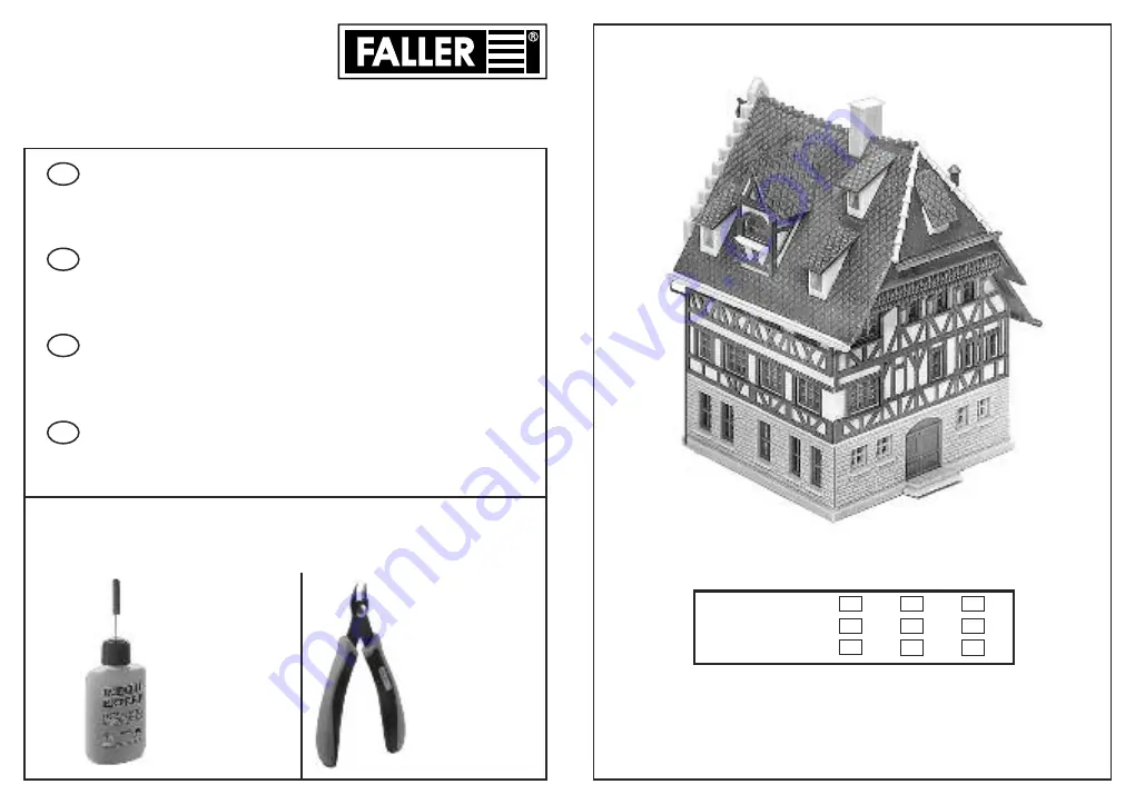 Faller FRANKEN TUDOR HOUSE Manual Download Page 1