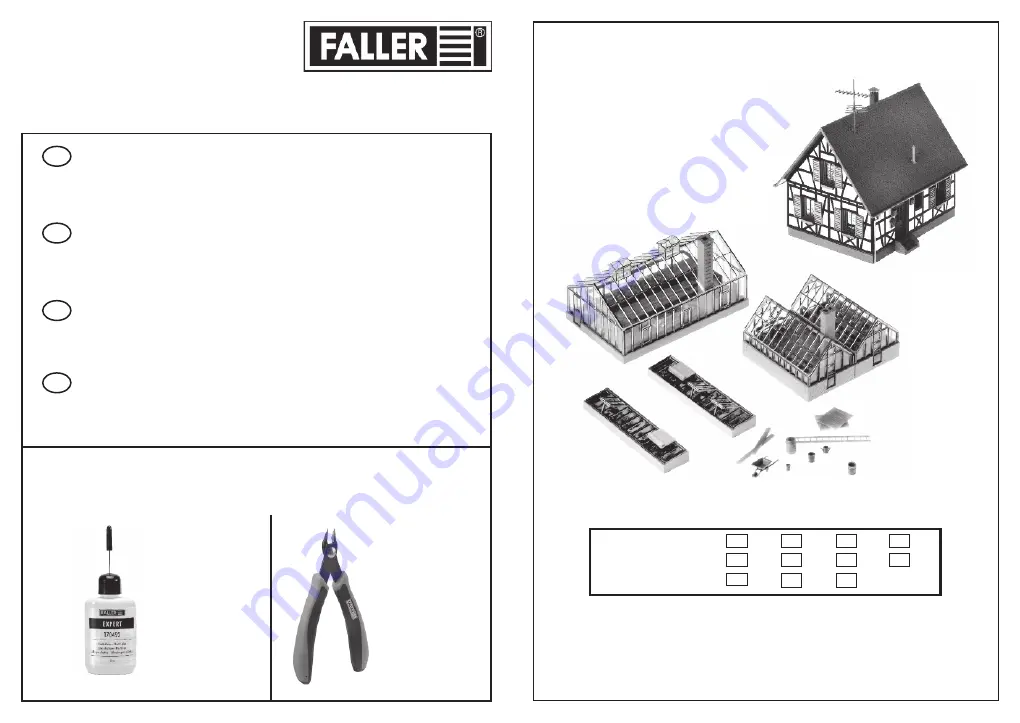 Faller Garden Center Instructions Manual Download Page 1