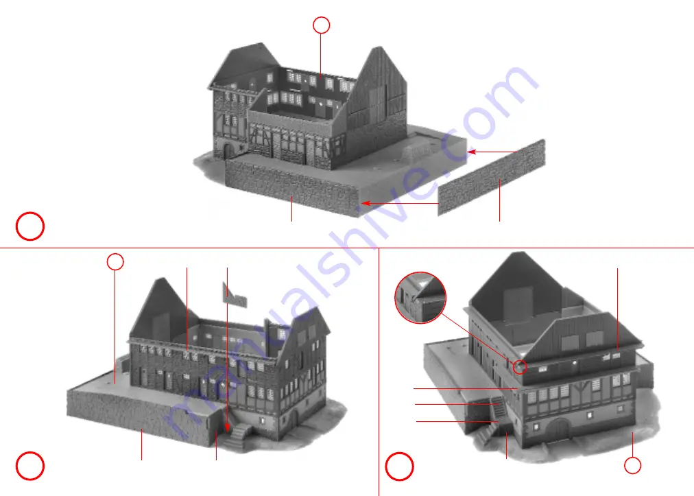 Faller Half-timbered Black Forest house 232259 Assembly Instructions Manual Download Page 5