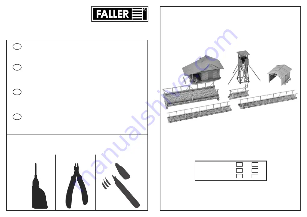 Faller HUNTER HUT WITH RAISED HIDE Manual Download Page 1