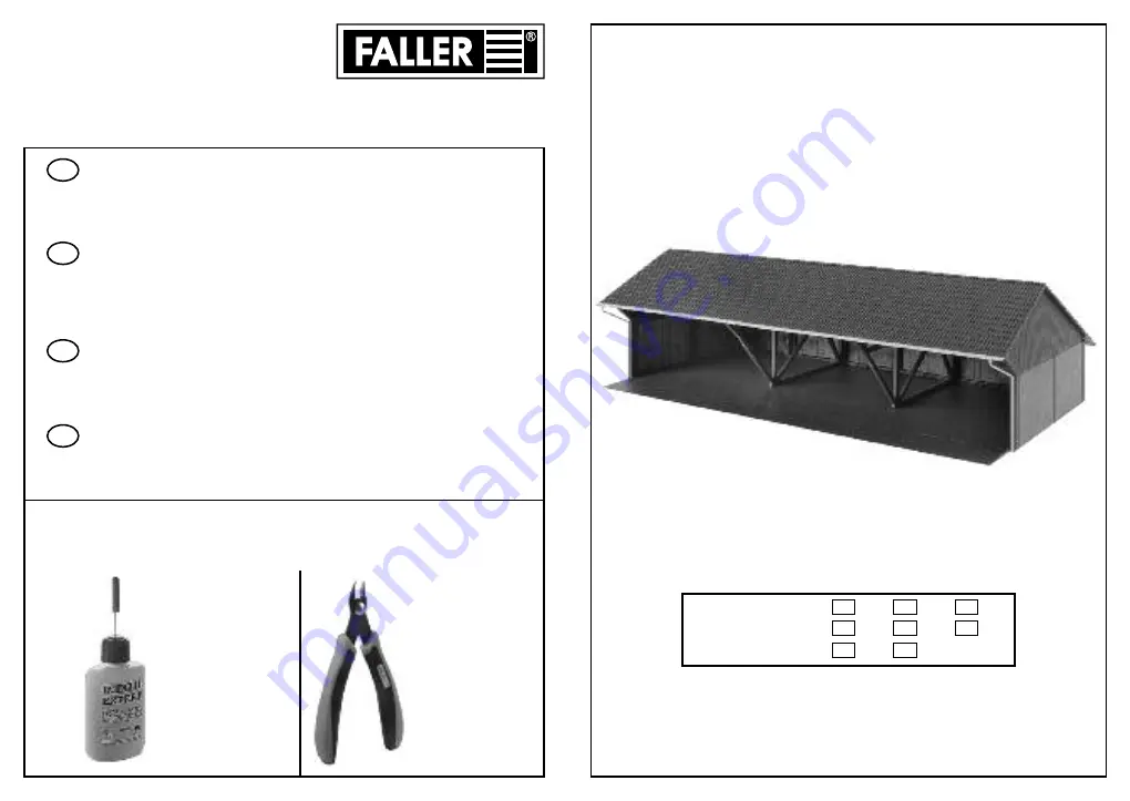 Faller IMPLEMENT SHED Manual Download Page 1