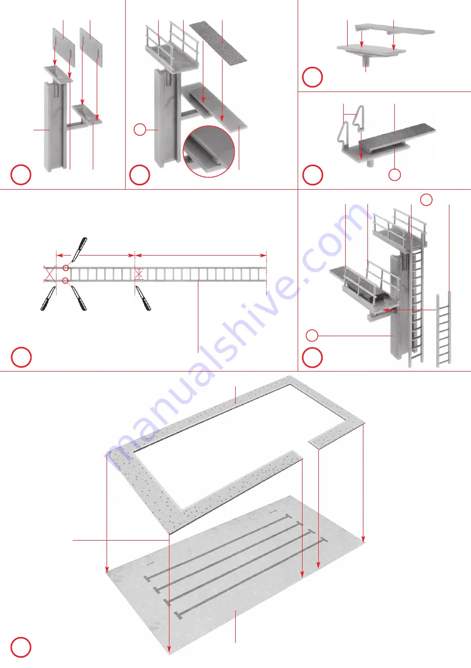 Faller INDOOR SWIMMING-POOL WITH SLIDE Instructions Manual Download Page 5