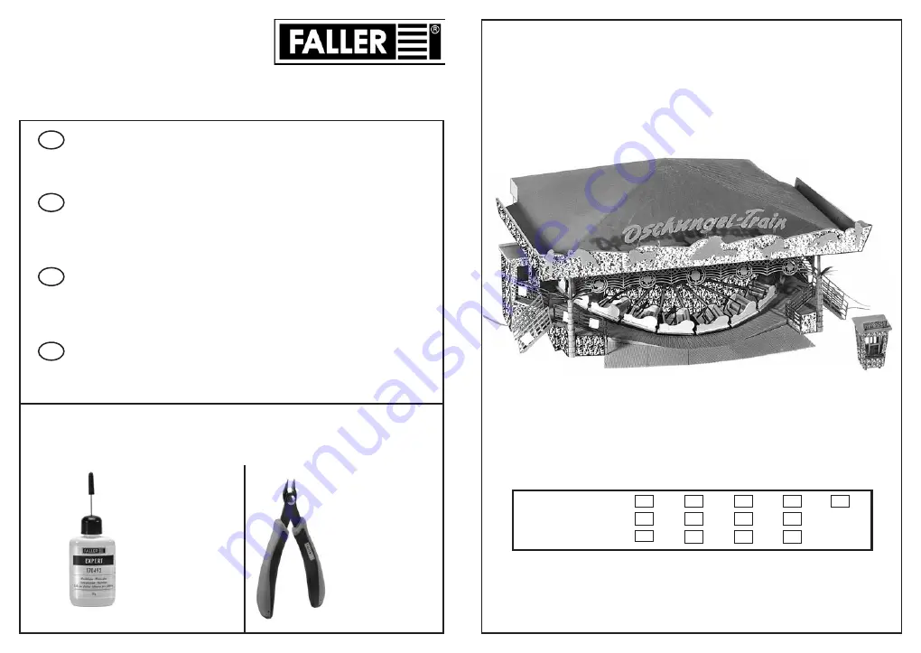 Faller JUNGLE TRAIN ROUNDABOUT Instructions For Use Manual Download Page 1