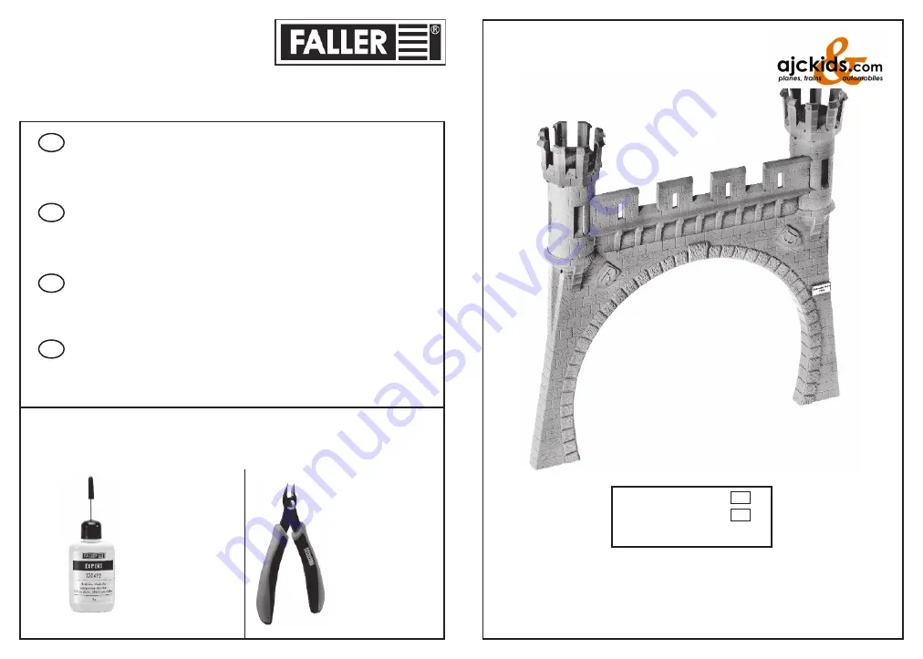 Faller Kyllburg Tunnel Portals Assembly Instructions Download Page 1