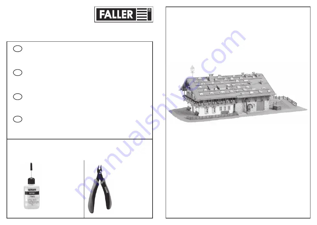 Faller Large Alpine Farm With Barn 232199 Assembly Instructions Manual Download Page 1