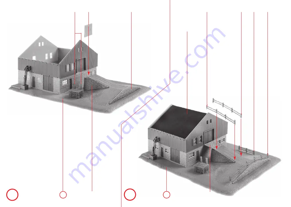 Faller Large Alpine Farm With Barn 232199 Assembly Instructions Manual Download Page 4