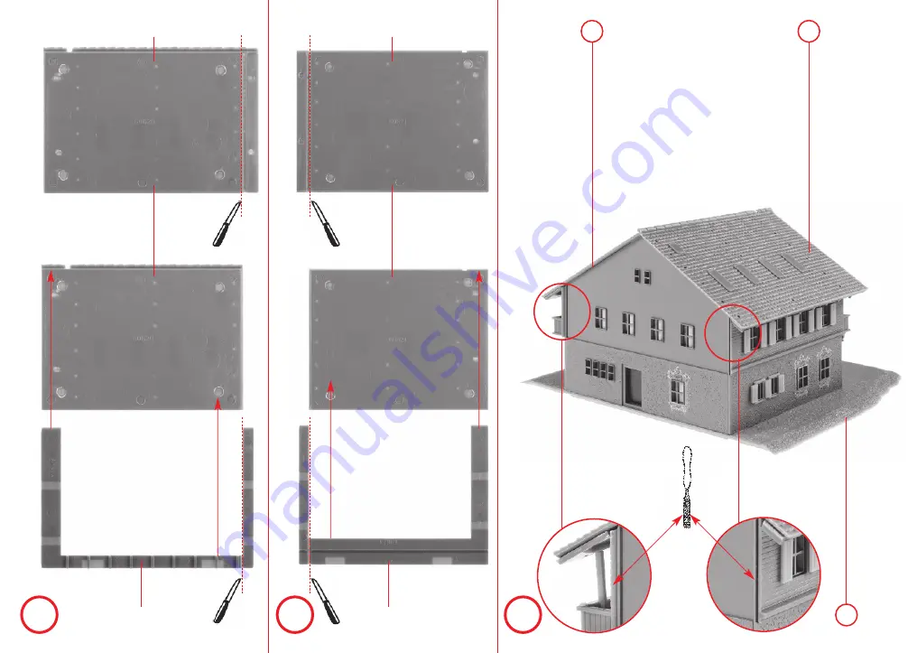 Faller Large Alpine Farm With Barn 232199 Assembly Instructions Manual Download Page 10