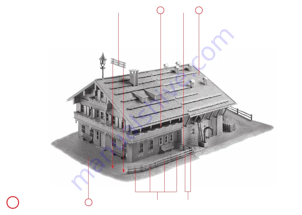 Faller Large Alpine Farm With Barn 232199 Assembly Instructions Manual Download Page 14