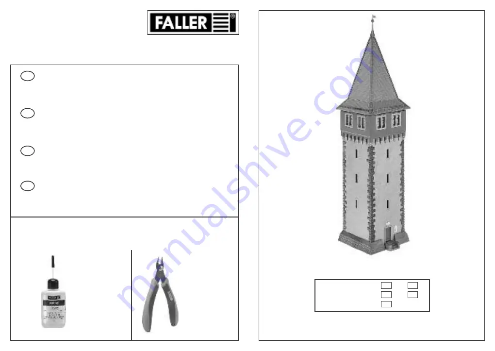 Faller LINDAU MANGTURM TOWER Manual Download Page 1