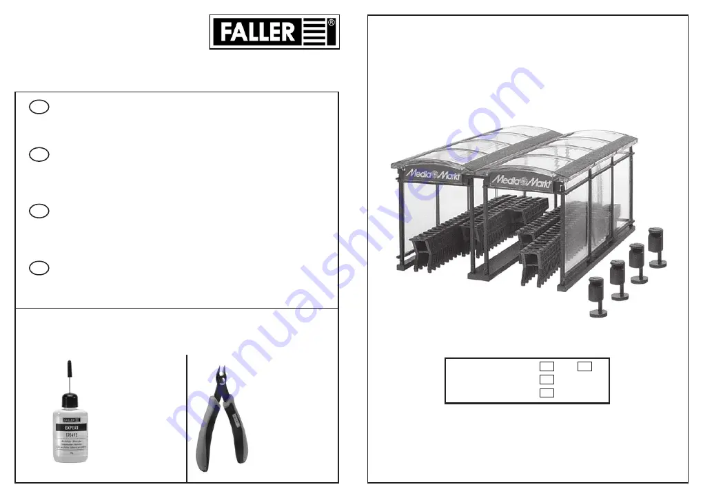 Faller MODERN SHOPPING CART ROOFING Quick Start Manual Download Page 1