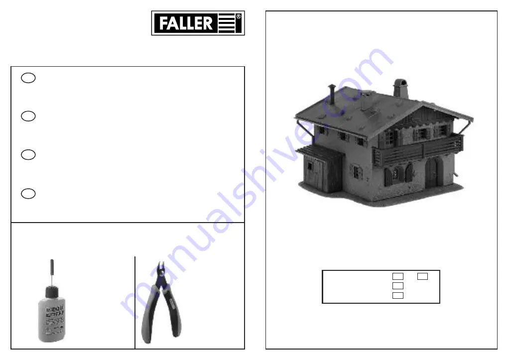 Faller MOUNTAIN CHALET Manual Download Page 1