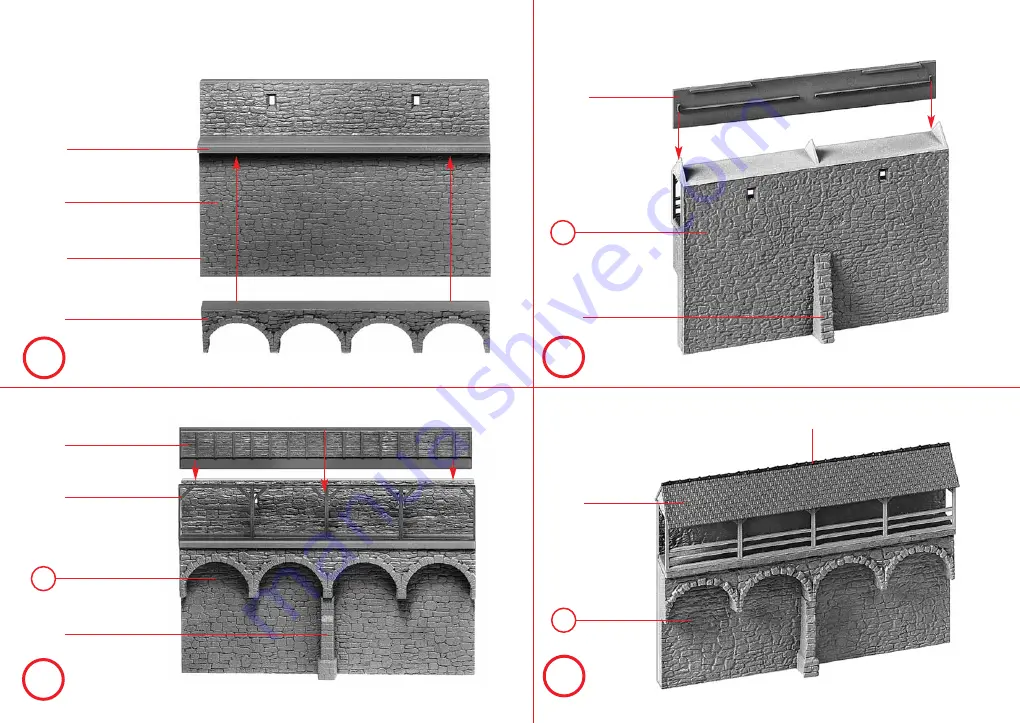 Faller OLD-TOWN WALL SET 232170 Assembly Instructions Manual Download Page 2