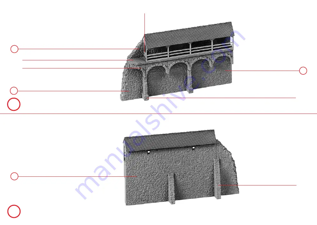 Faller OLD-TOWN WALL SET 232170 Assembly Instructions Manual Download Page 4