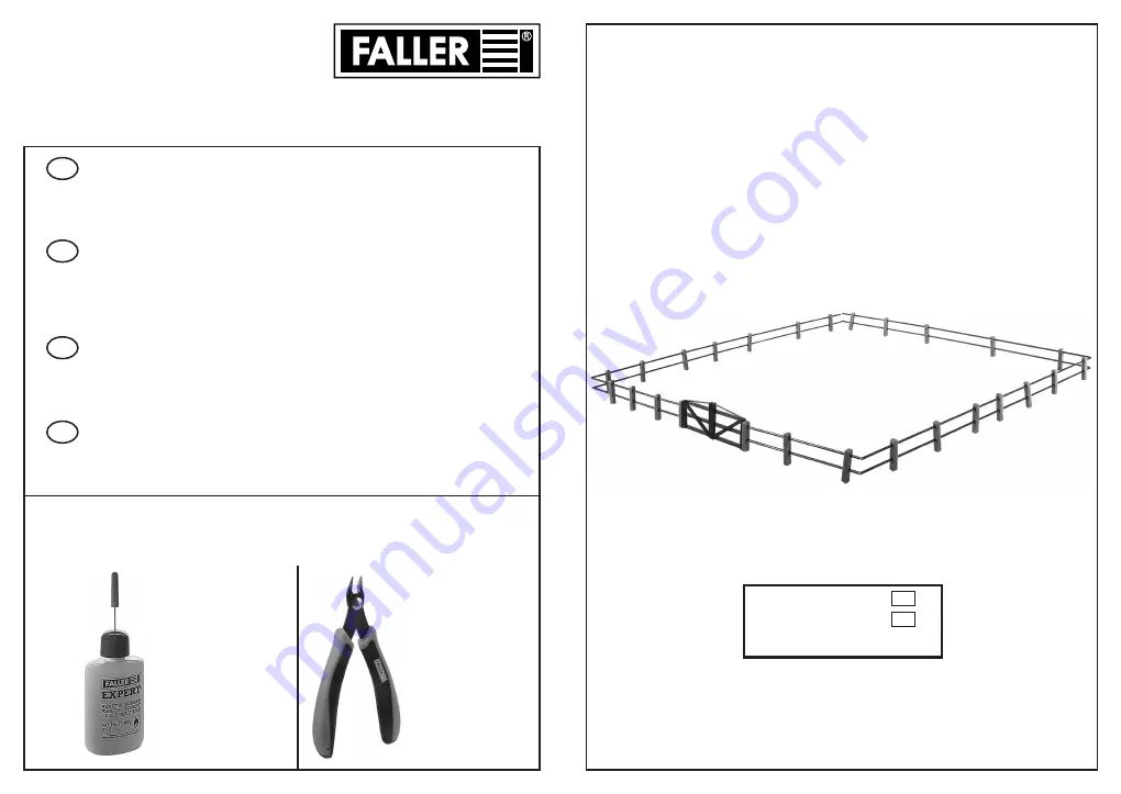 Faller PADDOCK FENCE II Instructions Download Page 1