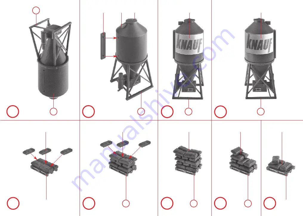 Faller PLASTER SILO AND BUILDING-SITE TRAILER Assembly Instructions Download Page 3