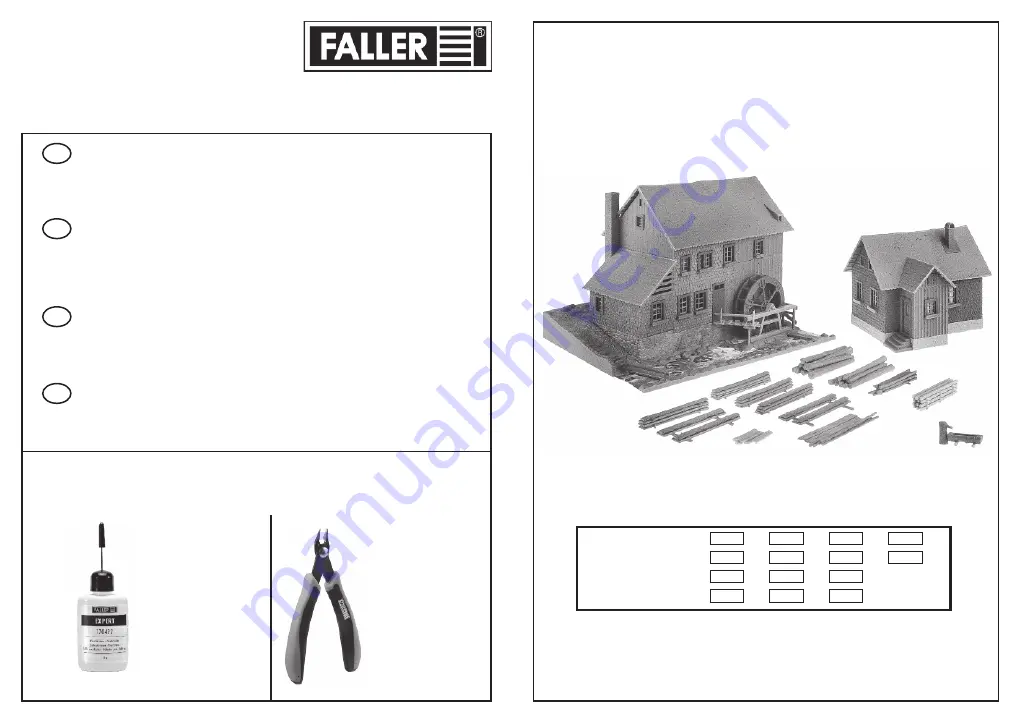 Faller SAWMILL WITH DWELLING HOUSE Скачать руководство пользователя страница 1