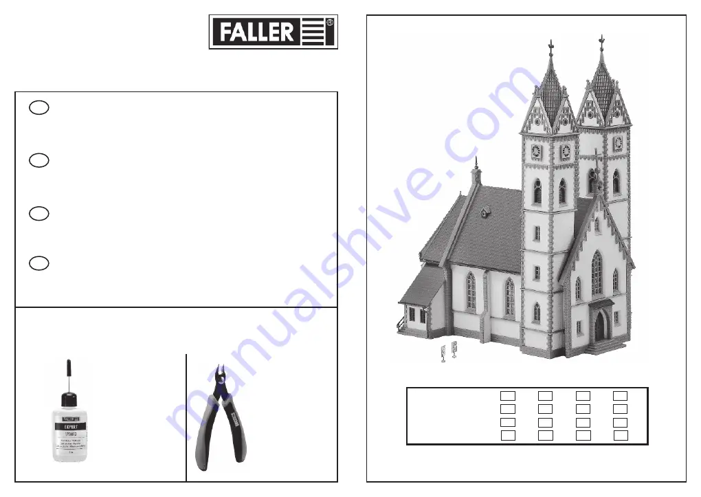 Faller TOWN CHURCH Instructions Manual Download Page 1