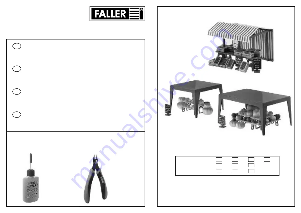 Faller VEGETABLE AND PUMPKIN STAND Скачать руководство пользователя страница 1