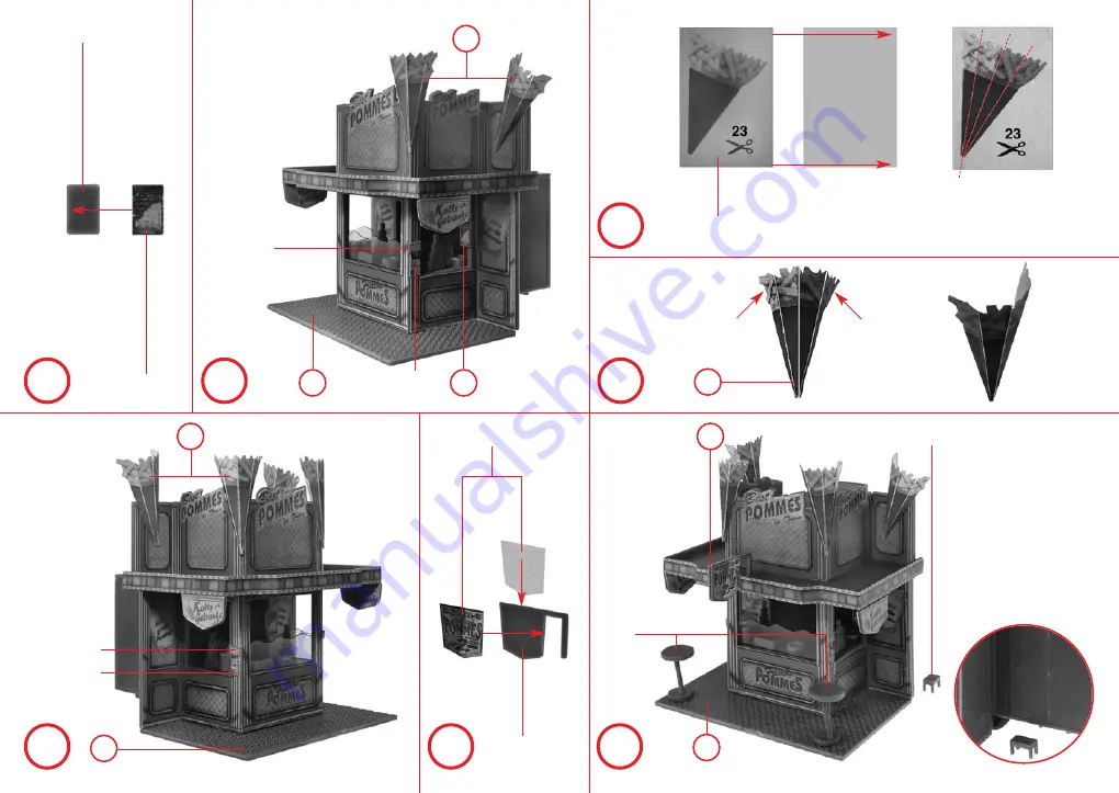 Faller XXL FRENCH FRIES FAIRGROUND BOOTH Manual Download Page 8