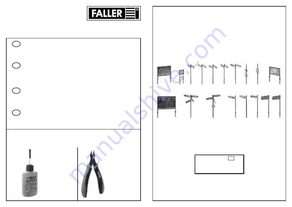 Faller ZOO SIGNPOSTS AND INFORMATION PANELS Instructions Download Page 1