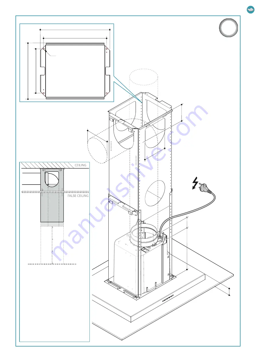 FALMEC Design Kristal Isola 90 Inox Instruction Booklet Download Page 4