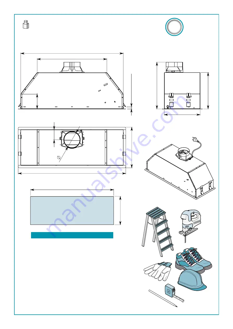 FALMEC Gruppo incasso 70 Installation Manual Download Page 5