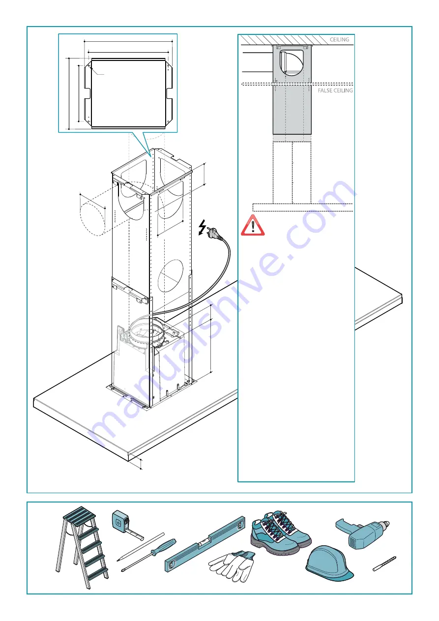 FALMEC Lumen isola 175 Instruction Booklet Download Page 4