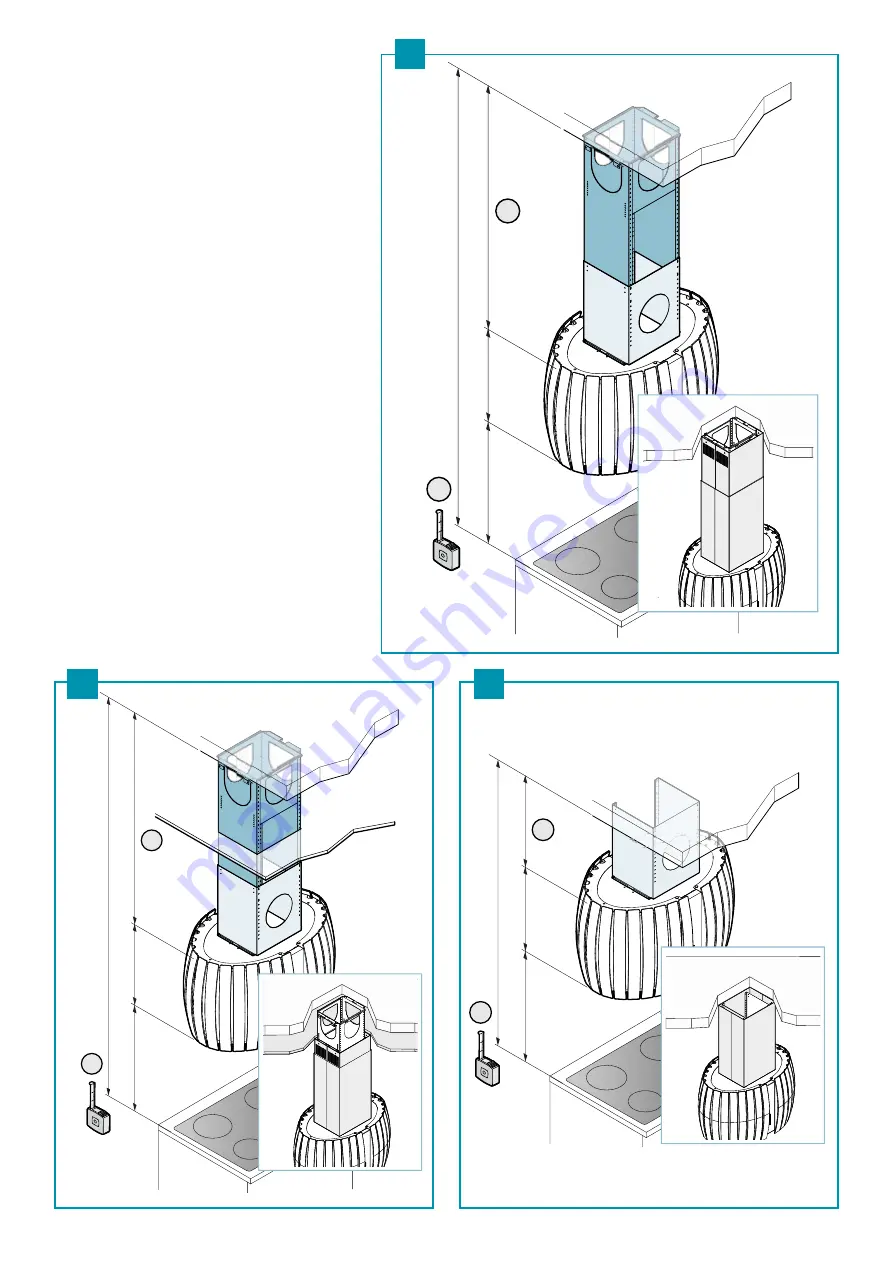 FALMEC PRESTIGE ISOLA GLASS BLACK 75 Instruction Booklet Download Page 4