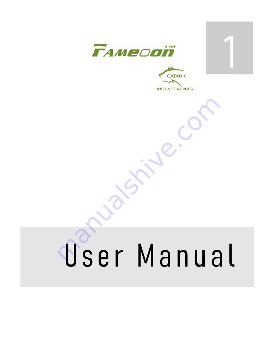 Fame-on Catank Hand Free X1-10 20000 User Manual Download Page 1