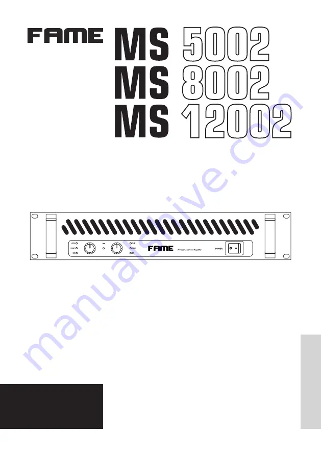 FAME MS 12002 User Manual Download Page 1