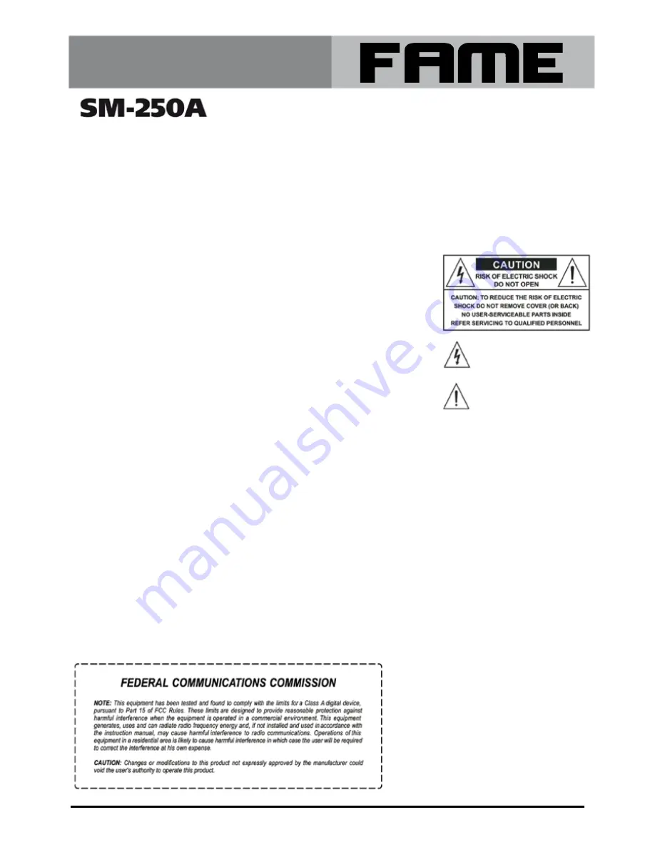 FAME SM-250A User Manual Download Page 6