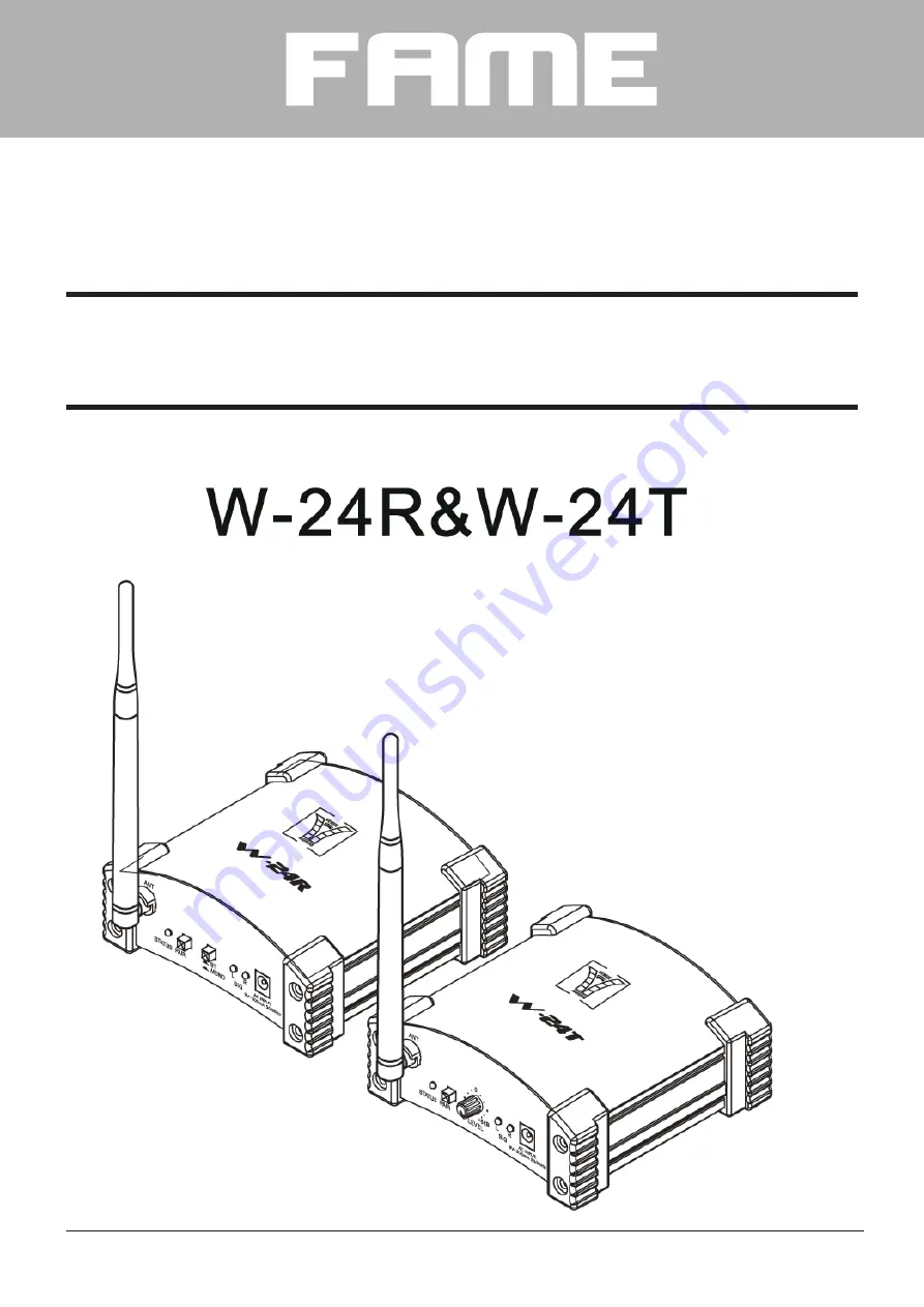 FAME W-24R Manual Download Page 1