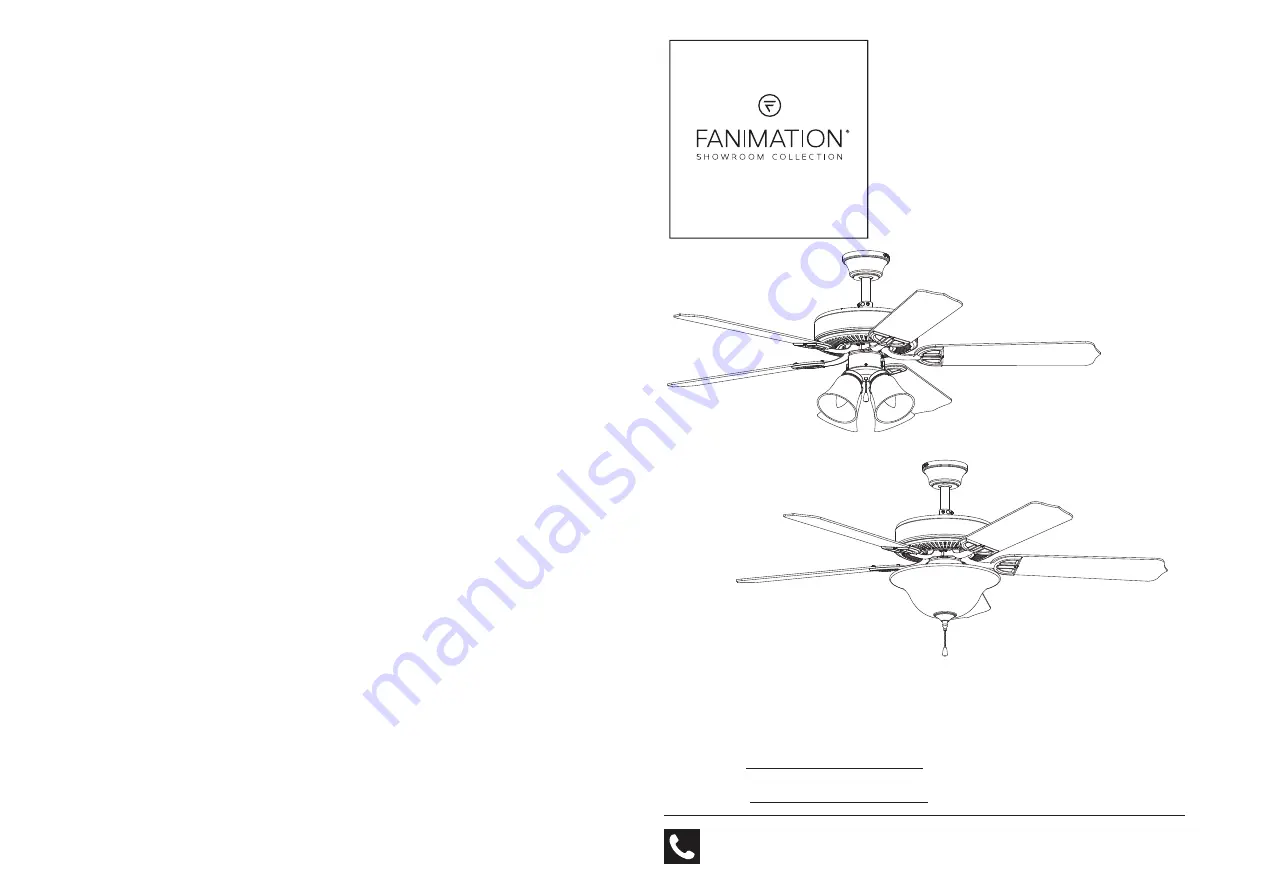 Fanimation AIRE DECOR BP210B 1 Series Manual Download Page 1