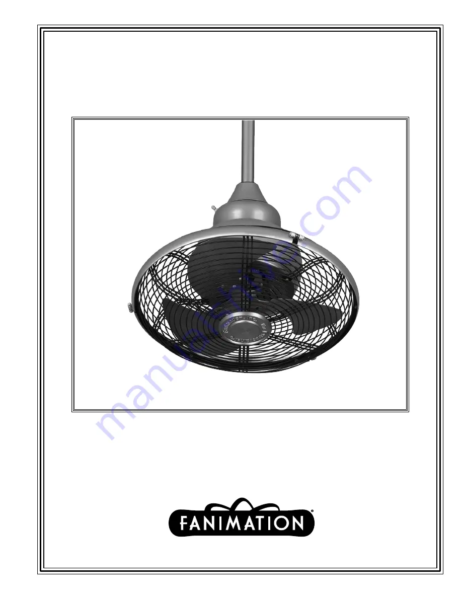 Fanimation Extraordinaire OF110 Series Specification Sheet Download Page 1