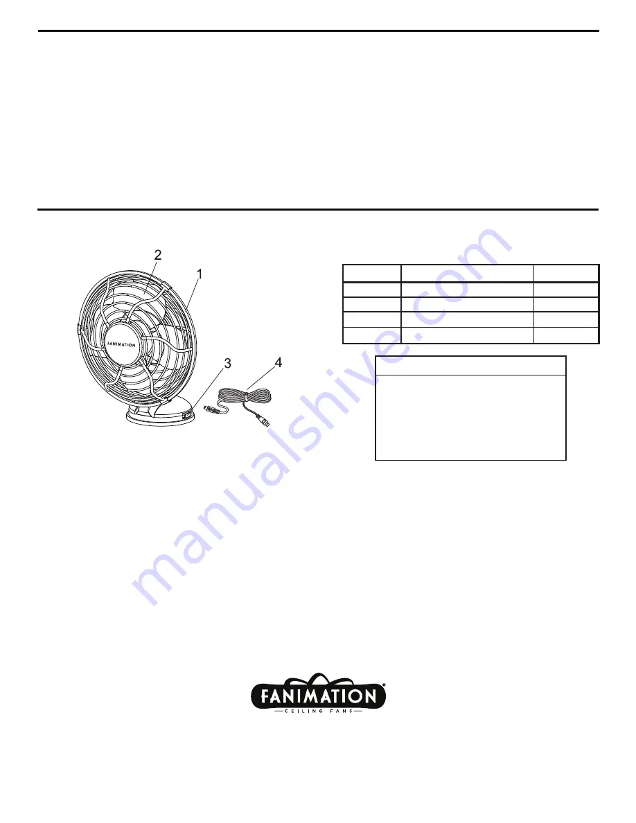 Fanimation FP6252BN Скачать руководство пользователя страница 4