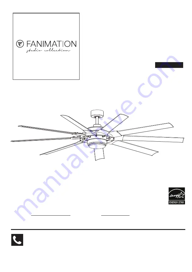 Fanimation LP8147SLBL Manual Download Page 1