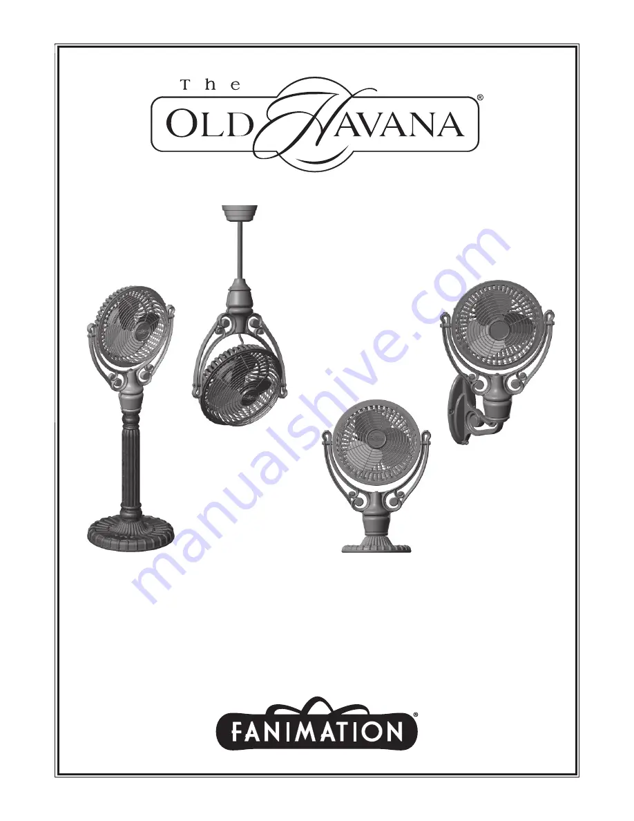 Fanimation Old Havana FPH210 Owner'S Manual Download Page 1