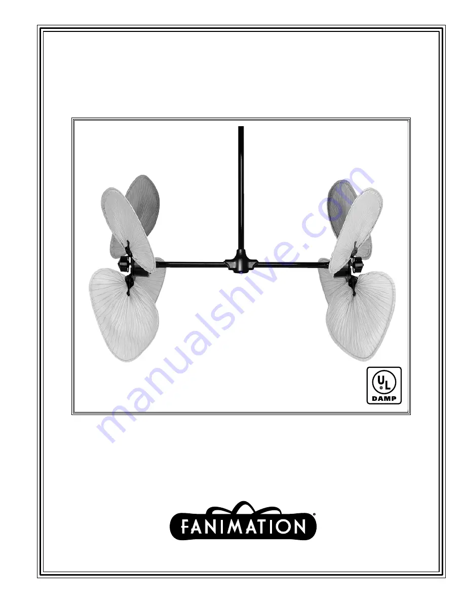 Fanimation Palisade FP240 Series Specification Sheet Download Page 1